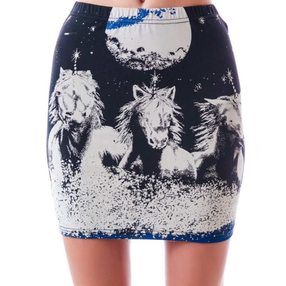 Super rare MinkPink Unicorn miniskirt
